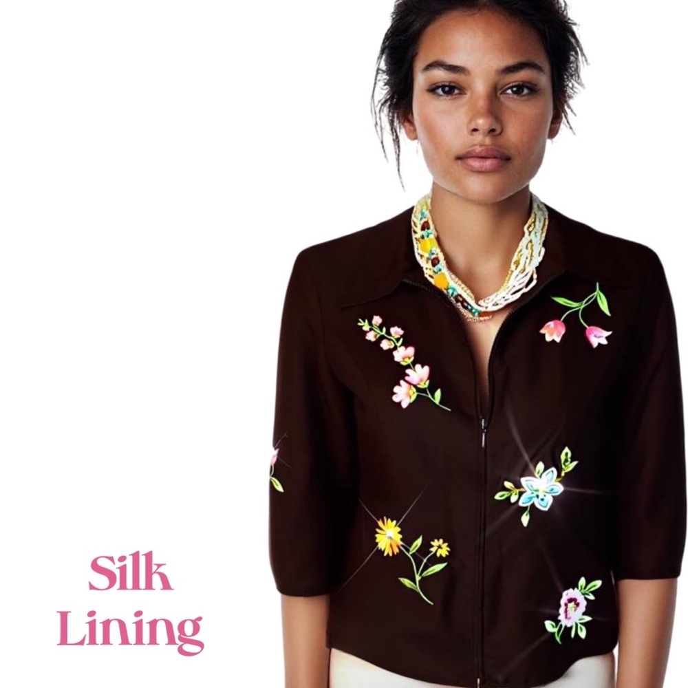 Vintage Silkland Silk Beaded with Sequins Women’s Jacket - SZ S